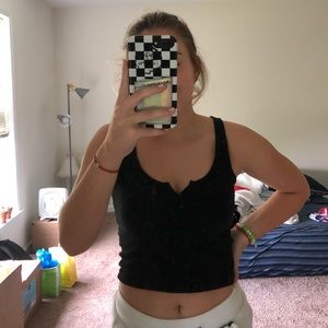 Brandy Melville Black Crop Top